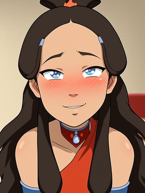 Katara, KataraFire, hypnotized, blushing, girl with expression of pleasure,sexy body, ecchi, pleasured_face, sexy pose