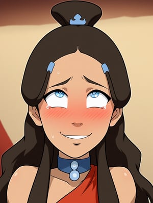 Katara, KataraFire, hypnotized, blushing, girl with expression of pleasure,sexy body, ecchi, pleasured_face, visibly_pleasured, slave