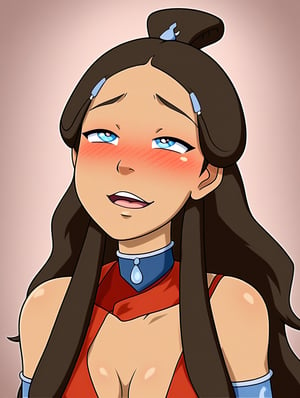 Katara, KataraFire, hypnotized, blushing, girl with expression of pleasure,sexy body, ecchi, pleasured_face, visibly_pleasured, dancing