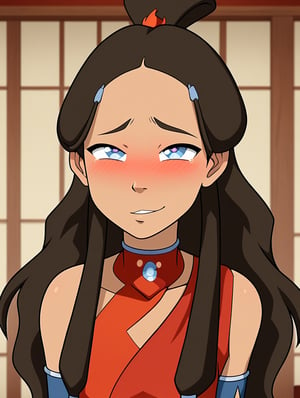 Katara, KataraFire, hypnotized, blushing, girl with expression of pleasure,sexy body, ecchi, pleasured_face, full_body