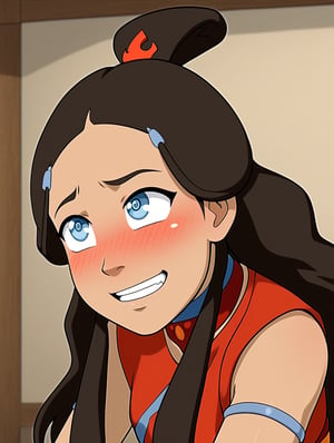 Katara, KataraFire, hypnotized, blushing, girl with expression of pleasure