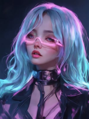 Similar graph, a cyberpunk girl, Wear clear neon glasses, cyberpunk., golden ratio details, 32k uhd, fantasy, cyberpunk, intricate, decadent, highly detailed, digital painting, ever after high, octane render, artstation, concept art, smooth, sharp focus, illustration, art by artgerm, loish, wlop. (heartwarming, uplifting, charming), (UHD, masterpiece, detailed eyes, detailed face, highest quality), (light leaks, subsurface scattering, rim light, beautiful lighting and shading, deep background, vibrant complementary colors, sharp focus)