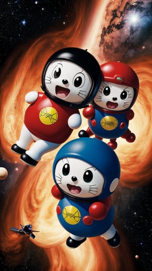 Doraemon with Edogawa Konan duel in space