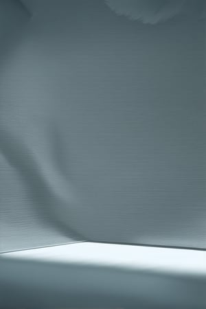 A minimalist setup: a plain white or gray flat background with soft focus, subtly graded to reduce harsh edges; a single object or figure stands out against this neutral canvas, its contours defined by gentle shadows and highlights.