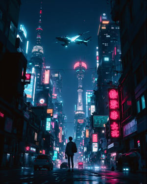 cyberpunk cityscape hyperrealistic art lets make some random images with cool futuristic cities and ships in an unknown new world, let the skies be filled with 8k details and vibrant colors. Make theses images trending an very eye catching.  . extremely high-resolution details, photographic, realism pushed to extreme, fine texture, incredibly lifelike . neon lights, dark alleys, skyscrapers, futuristic, vibrant colors, high contrast, highly detailed.Cinematic_Enhancer_Style,anime,cyberpunk