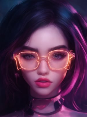 Similar graph, a cyberpunk girl, Wear clear neon glasses, cyberpunk., golden ratio details, 32k uhd, fantasy, cyberpunk, intricate, decadent, highly detailed, digital painting, ever after high, octane render, artstation, concept art, smooth, sharp focus, illustration, art by artgerm, loish, wlop. (heartwarming, uplifting, charming), (UHD, masterpiece, detailed eyes, detailed face, highest quality), (light leaks, subsurface scattering, rim light, beautiful lighting and shading, deep background, vibrant complementary colors, sharp focus)