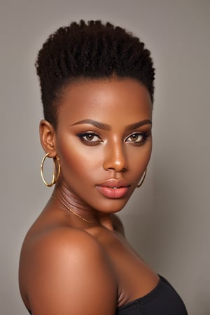 A stunning beautiful african teenage portrait from front, face on front, hig quality, realistic detailed eyebrows and lips. a natural face without makeup epic character composition, sharp focus, studio lighting, subsurface scattering, f2, 35mm, film grain,