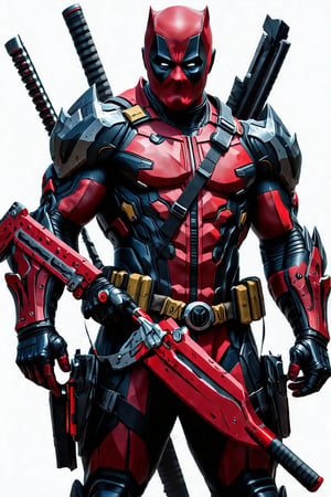 Deadpool and Wolverine in cyborg armor, Mecha suit