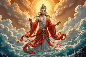 Think about it and don’t have any doubts. Avalokitesvara Pure Saint
In the face of distress and misfortune, I can rely on you
Possessing all merit and virtue, looking at all living beings with loving eyes
The blessings gathered in the sea are immeasurable, so we should pay homage