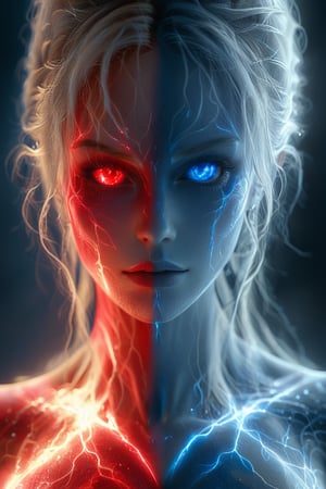 A very dualistic picture, good vs evil, dark vs light, black vs white, red vs blue,