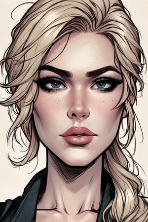 score_9, score_8_up, score_7_up, score_7, score_6_up, 

close_up, portrait, 1woman, (mercy_\(overwatch\), long straight blonde hair,(freckles:0.5), fit, (tan:1.2), (makeup:1.2), tosseled hair, standing at the beach,

BWcomic,Flatdraw,2Dcomic,ClrSkt