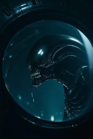 a cinematic movie still shot of xenomorph in spaceship.drooling chin.wet_skin,biomechanical style,extreme realism, real life,realistic image, high-quality lighting,16k UHD,film,realistic eyes,(realistic skin),ultra high res, ultra realistic, hightly detailed,golden ratio,a dark light.blue light and thick fog.