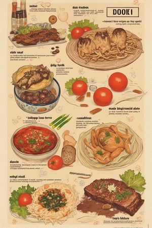 creat illustration art of Korean Cuisine Menu.,animaport