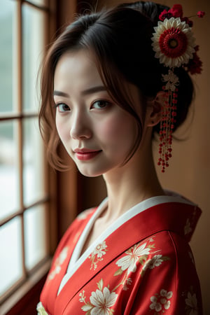 A beautiful Japanese woman, kimono, cinematic, highly details 