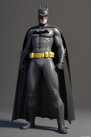 Cartoon manga concept art illustration of 1966 Batman, octane render,