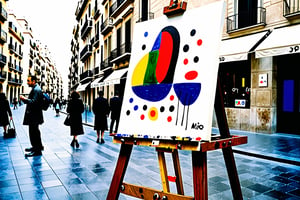  painting in the city, Joan Miró