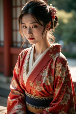 A beautiful Japanese woman, kimono, cinematic, highly details