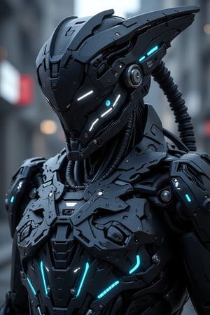 dreamlikeart, 3d render of futuristic military cyborg, cyberpunk, warframe, stealth, armored, neon lights, character design, hard surface, smooth, detailed face, highly detailed, intricate details, symmetrical, volumetric lighting, ambient light, real-time, vfx, digital 3d, uhd, hdr