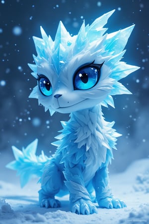 Frostbite Frostwisp In the frozen tundras of "CryptoCritters," the Frostbite Frostwisp is a resilient and mysterious being. Its body is comprised of icy shards that glisten like the snow, and its piercing blue eyes hold the secrets of glacial depths. Through evolution, it grows more resilient to extreme cold and gains the power to create intricate ice formations, leaving a mark of enchanting beauty in its wake.