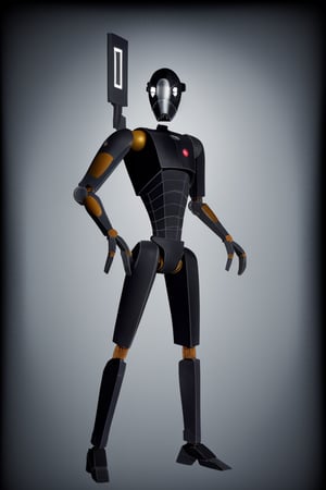 bx commando droid, simple black background