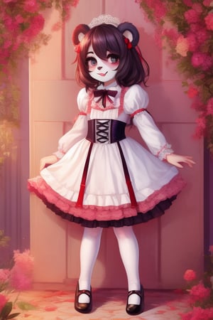 ((Full body)), panda girl, lolita fashion