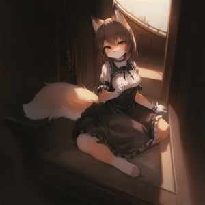 full_body, fox girl, gothic lolita