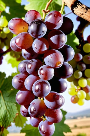 score_9, score_8_up, score_7_up, , BREAK 
large juicy bundle of grapes