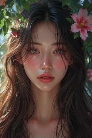 solo, looking at viewer, Score_9, Score_8_up, Score_7_up, intricate, ((expressionless)), vibrant, empty_eyes, behance work, vibrant color, High quality, 8k hd, best quality, detailed skin texture, Realistic face, long wavy hair, hyper realistic, complicated, 8k ultra hd, high resolution, high definition, excellent quality, stunning image, cinematic lightning, volumetric lighting,detail quality Enhancer, 1girl, tea garden time,