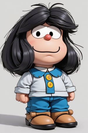 Illustration of mafalda, 3d cartoon