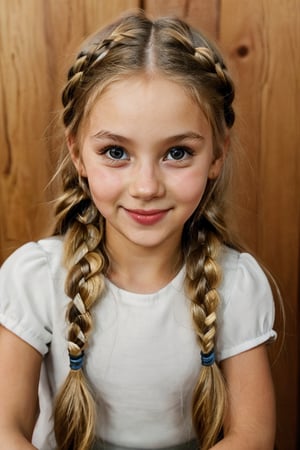 11yo little girl, long_hair, smile, pov_eye_contact, braid, sweet, cute