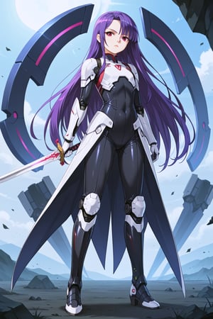 score_9, score_8_up, score_7_up, score_6_up, score_5_up, score_4_up, perfect anatomy,
1girl, furuderika_pony, purple hair, flat_chest, shiny skin
,
 A full body shot of a young japanese, short straight black hair, expressionless, one raised eyebrow, wearing a black and white metal cyborg suit, one arm robotic, swords floating around, rose lips, dark future battlefield background, ,heavy_jacket, 
,
,//LoRA
anime_screencap, beautiful_female_fingers, (correct number of fingers), (perfect hands), perfect anatomy, furuderika_pony,reset_Kalar,tillday_shape