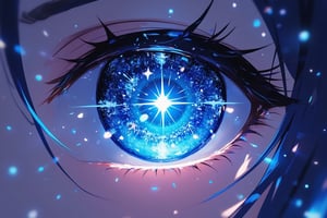 masterpiece, ultra detailed, HD, 
Anime style, Japanese anime, 

vertically oriented, high-quality illustration. A close-up of eyes, a soft yet detailed anime aesthetic. The focus is on the eyes, where the star is clearly reflected in the center of the iris. Around the eyes, intricate fractal patterns extend from the iris towards the outer edges, creating a mesmerizing and geometric design. The fractal shapes glow softly, contrasting with the subtle shadows and highlights around the eyes, enhancing the focus on the star. The mouth, slightly visible in the frame, adds a subtle emotional expression, complementing the intricate and mysterious fractal effect. The overall composition emphasizes a sense of otherworldly beauty and complexity.,

Anime Style,Eyelashes