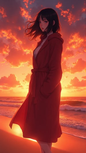 score_9, score_8_up, score_7_up, score_6_up, score_5_up, score_4_up, photograph,REALNIME
A striking illustration of Mikasa Ackerman in a hyper-anime realistic style, (standing on a beach at sunset), (her hair blowing in the wind), (her expression calm yet ready), (the background showcasing the vibrant colors of the sunset), (dynamic lighting capturing the beauty of the moment), (masterpiece, high quality, extremely detailed, 8k resolution, cinematic lighting), (aspect ratio 9:16).

