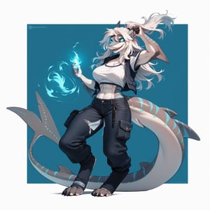 score_9,score_8_up,score_7_up BREAK, SDXL,1girl, long hair, tail, glowing, glowing eyes, anthro, furry female, body fur, shark hybrid