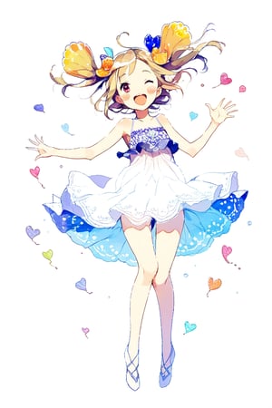 illustration, cheeky, cheerful girl floating, lively, happy, pixiv, [(white background:1.5)::5], (imid shot:0.95), (full body:1.25)