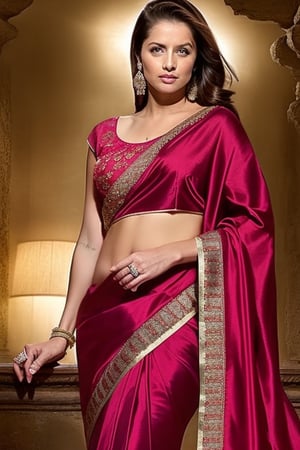 photorealistic,Ana,Anade , red saree