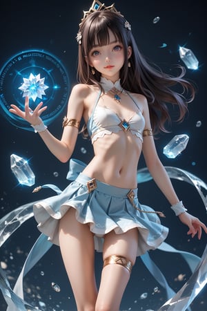 score_9, score_8_up, score_7_up, score_6_up, source_anime, masterpiece, cute loli face, (slender, skinny legs, petite:1.5), (thigh gap:1.5), magic_girl, casting ice magic, sexy skirt