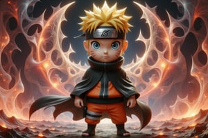 This is a super high-definition photo of "Naruto". has been turned into a "Kaiyodo" style figure in a super deformed style! The background that matches the theme