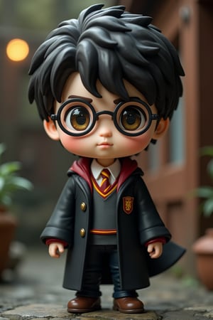 This is a super high-definition photo of "Harry Potter". has been turned into a "Kaiyodo" style figure in a super deformed style! The background that matches the theme