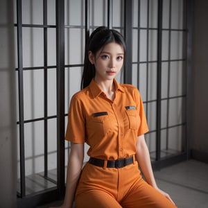 score_9, score_8_up, score_7_up, masterpiece, best quality, Realistic,
BREAK
front view, 1girl, black hair, solo, sitting, being handcuffed , dark red prison uniform, prison, prison room, prison bars in neat rows, high-tech wall, metal wall, high-tech prison bars, metal prison bars, tech lighting, cyberpunk lighting, soft bokeh, FuturEvoLabScene, FuturEvoLab,iu,dlwlrma