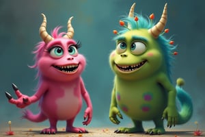 junior monsters, Sally and Mike Vazovsky