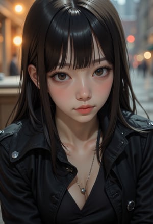 anime, portrait, close up of a Vulgar 1girl, solo, Yu, Pea coat, Formal, Edgy ornaments, Making funny face, shallow depth of field, close-up, fun, illustrious, extremely stylish, handsome, grand illumination, fantastic aesthetic, beautiful, highly intricate, cool colors, ambient, magic atmosphere, fine artistic composition, located artistic, ct-sensanime, ct-prettienime2, ct-sensual