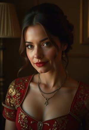 shoulder level shot, most beautiful artwork in the world, fine detail, Classical Female Private First Class, highly color focused, badge, beautiful detailed supreme quality color intricate, cinematic light, perfect symmetry, cinematic perfect intricate stunning fine detail, dramatic, luxury, illustrious