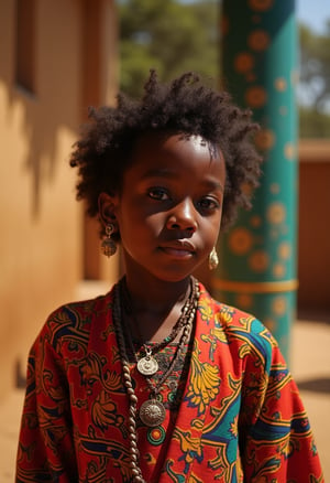 shoulder level shot, magnificent and attractive, rainbow swirl, traditional Ethiopian Girl, intricate artistic color, perfect composition, ambient illumination, fine polished, holy, located artistic, great light, sunny, epic composition, dynamic cinematic perfect background