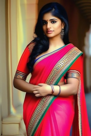 A beautiful indian girl in the world like cloth saree 