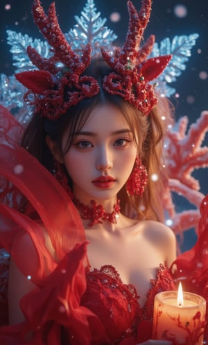 (ultra realistic,32k, masterpiece:1.2),(high detailed skin:1.1),( high quality:1.1), (masterpiece, best quality),(masterpiece:1.3) , Christmas fashion show stage, perfect stage, Christmas atmosphere, Fashionist, snow crystals, cute rudolph deer headdress, beautiful and aesthetic, 1girl, extreme detailed, Lots of fog effect, , masterpiece, perfect anatomy, 32k UHD resolution, best quality, highres, realistic photo, professional photography, cinematic angle, cinematic lights, vivid color, highest detailed, whole body from far away, looking at viewer, (model pose:1.4) , full body,(face close-up:1.4), (looking at viewer, upper body) ((dystopic )) ((lleg open)) ((standing)) ((combat ready)) ((rainy playground)) ((sittting)) (( serafuku)) ,jisosmile,ct-identity, red lace bikini