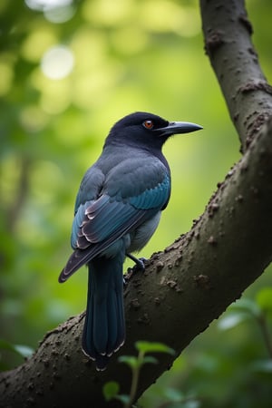 A bird who is seting in the tree