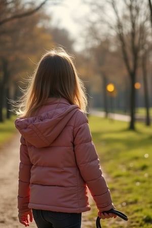 A girl who with her hasband in park