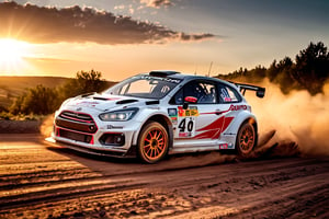 car photography,rally cars racing into the sunset, 8k, 4k, detailed, attractive, beautiful, impressive, photorealistic, realistic, cinematic composition, volumetric lighting, high-resolution, vivid, detailed, stunning, professional, lifelike, crisp, flawless, DSLR, 4k, 8k, 16k, 1024, 2048, 4096, detailed, sharp, best quality, high quality, highres, absurdres, maximum detail, hard rim lighting photography, hyper realism, high detail, 8k, HDR, UHD