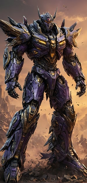 (extremely detailed 8k wallpaper), a medium full body photo of Trypticon transformer,intricate, highly detailed, dramatic, in Trypticon transformer costume,screaming, golden accents, decepticon, supreme, powerful, undefeated, 